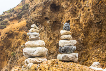 Fototapeta na wymiar Zen balanced stones stack