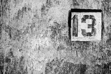 friday 13th black and white horror background with copy space