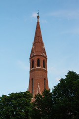 View of the Reformed Church in Budapest . Hungary