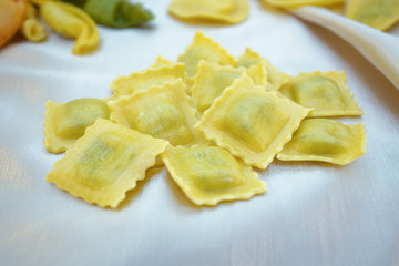 Italian traditional tortellini pasta over background. Healthy diet. Mediterranean cuisine.