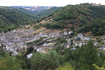 village of estaing, region aveyron, france, landscape
