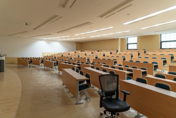 Empty classroom due to COVID-19