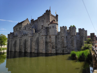 Fototapeta na wymiar Gante - Castillo de los Condes de Flandes (Gravensteen)