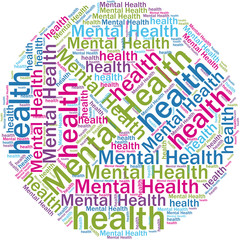 Fototapeta premium Mental health word cloud concept.