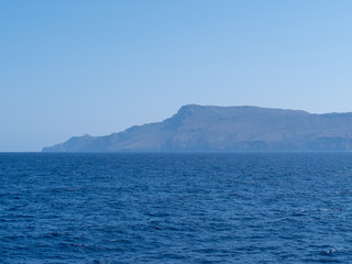 Fototapeta na wymiar View of beautiful rocks from sea in Crete