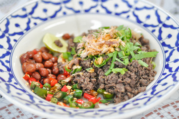 stir fried minced pork with vegetable