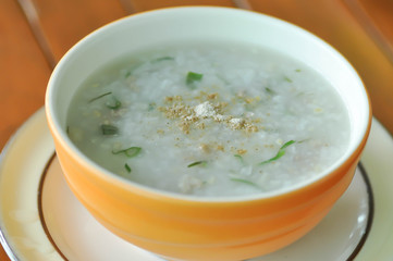 Fototapeta premium rice porridge or porridge, congee
