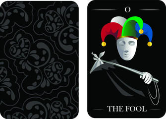 tarot cards old arcana the fool vector shirt card pattern
