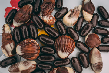 chocolates on a plate 