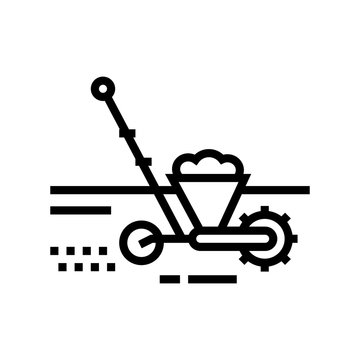 gardening machine line icon vector. gardening machine sign. isolated contour symbol black illustration