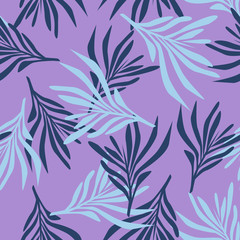 Fototapeta na wymiar Tropical leaves seamless pattern palm leaves jungle vector floral background print design for textiles fashion prints summer spring illustration