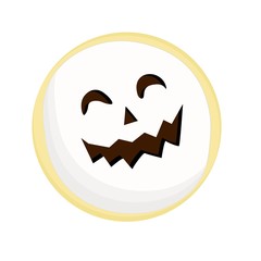 Halloween Cookies, Recipes FOR HALLOWEEN. DESSERTS. Isolated element. Vector illustration.