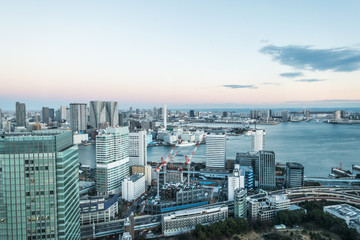 Naklejka na ściany i meble Cityscape of Tokyo Japan