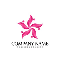 Obraz premium Star Beauty Flower Company Modern Logos Design Vector Illustration Template