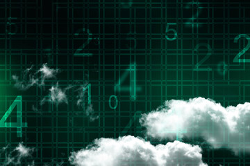 2d illustration abstract cloud background