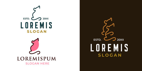 Vector illustration of a silhouette of the rat. The carrier of the disease. Drawing, picture isolated on white background. Side view, profile. Logo icon rat.rat vector logo,
mouse logo vector,mouse 3