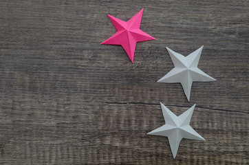 Fototapeta na wymiar decorated origami stars