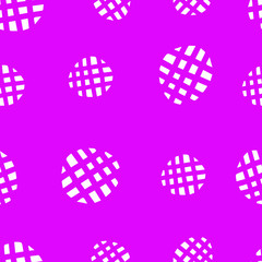 Vector seamless pattern of white hand-drawn circles isolated on a purple background