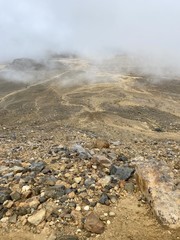 Lande de roches volcaniques du parc Tongariro, Nouvelle Zélande