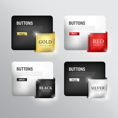 Ribbon set color Premium on Background White