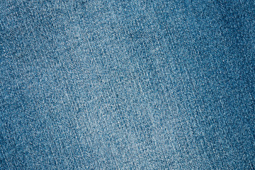 Denim blue jeans texture close up background top view