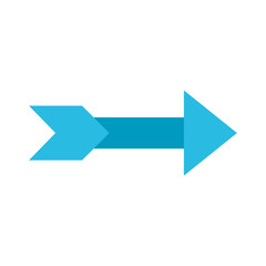 right direction arrow flat style icon design of web forward and infographic theme Vector illustration