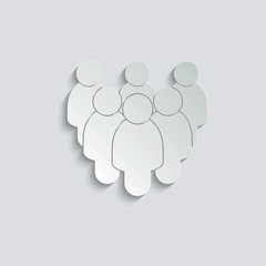 paper people -  vector icon