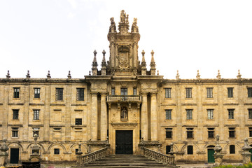 Fototapeta premium Facade of the cathedral of Santiago de Compostela.