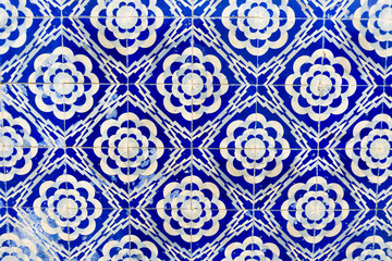 Vintage tiles with geometric borders