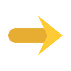 Isolated right arrow flat style icon design of direction web forward and infographic theme Vector illustration