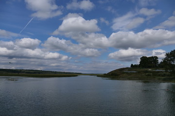 clouds over the river