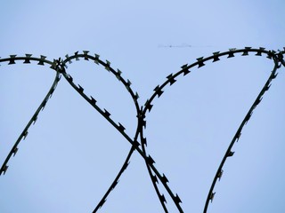razor wire fence
