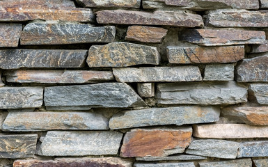 masonry on the wall of a residential building as a natural background