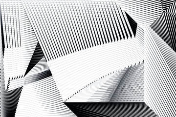 Abstract halftone lines background, geometric dynamic pattern, vector modern design texture.