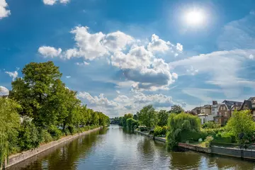 Hamburg, Germany. The river Alster in the district of Eppendorf. © foto-select