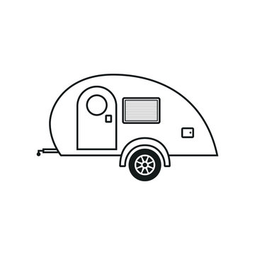 recommend clip art: Camper Trailer Icon Symbol Vector Illustration Background