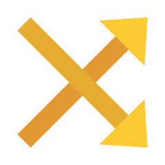 up and down crossed right arrows flat style icon design of direction web forward and infographic theme Vector illustration