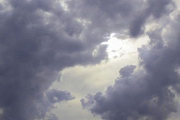 Dark sky background before a thunderstorm. Thunderclouds.