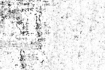 Grunge background black and white. Texture of chips, cracks, scratches, scuffs, dust, dirt. Dark monochrome surface. Old vintage vector pattern.