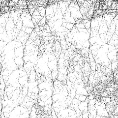 Grunge black and white. Background of scratches, chips, cracks, and scuffs. Abstract texture of dirt, dust, and wear. Chaotic monochrome pattern of the old surface