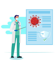 Doctor Explaining Virus