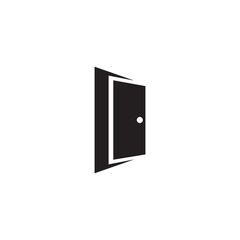 Door icon logo design template