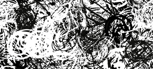 Fototapeta premium Black and white abstract background. Monochrome seamless texture