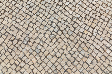 pattern of granite cobble stones at the floor
