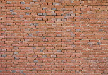 Old red brick wall background and texture, grunge architecture pattern