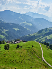 View on Mountains in Austria on a beautiful day