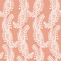 Pastel abstract coral reef seamless pattern texture