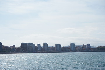 Obraz premium Gijon, beautiful coastal city of Asturias,Spain