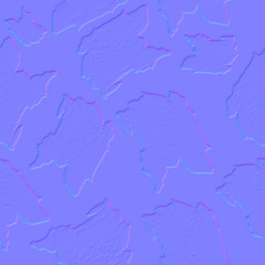 Normal map of abstract seamless pattern design element. Computer generated image, 3d render