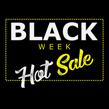 Black Week Hot Sale Vector
